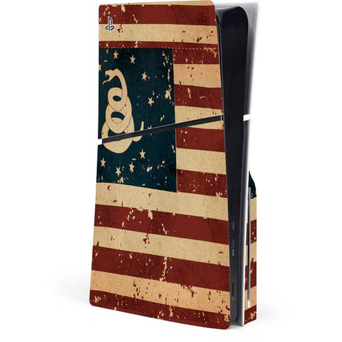 Dont Tread On Me American Flag PlayStation PS5 Skins